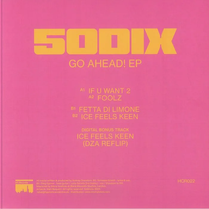 Обратная сторона обложки — 50DIX — Go Ahead! EP