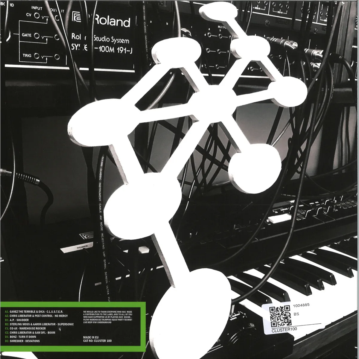 Обратная сторона обложки — Various — Cluster 100 2x12"