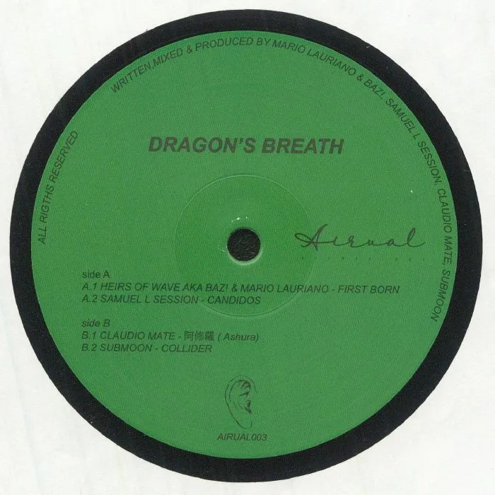 Обратная сторона обложки — HEIRS OF WAVE aka BAZ / MARIO LAURIANO / SAMUEL L SESSION / CLAUDIO MATE / SUBMOON — Dragon's Breath