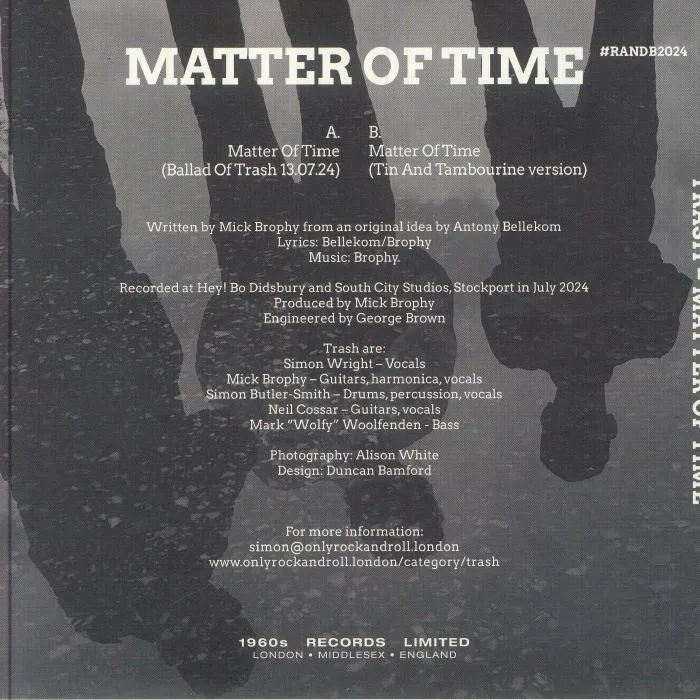 Обратная сторона обложки — TRASH — Matter Of Time (Record Store Day RSD 2025)