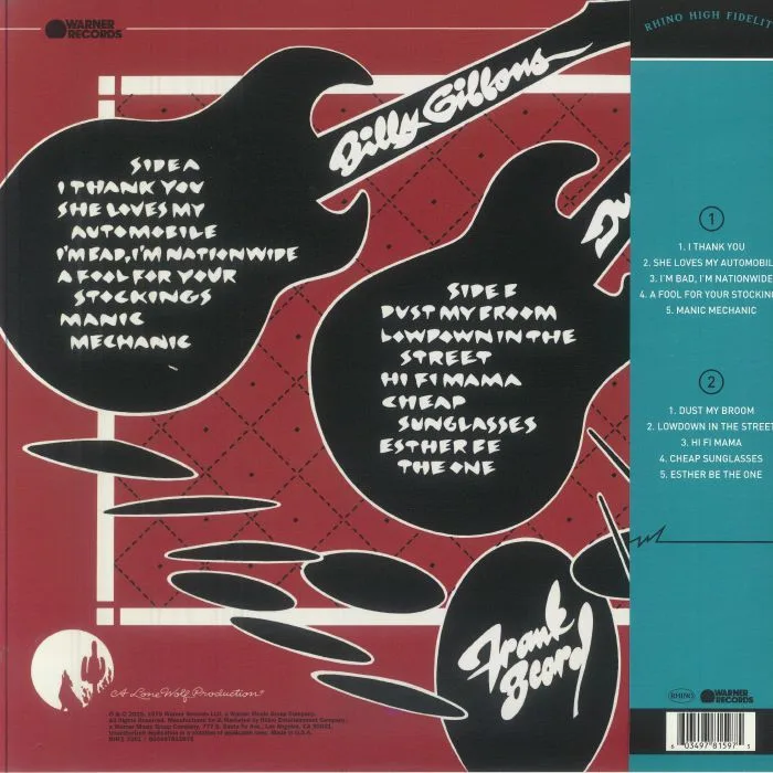 Back cover — ZZ TOP — Deguello (Rocktober 2025)