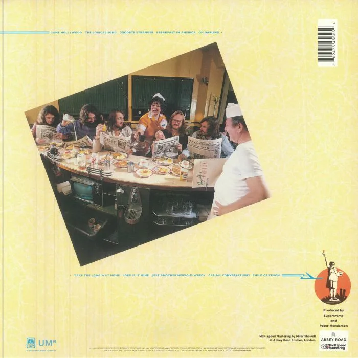 Back cover — SUPERTRAMP — Breakfast In America (half speed remastered)