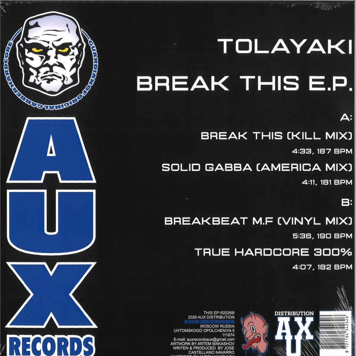 Обратная сторона обложки — Tolayaki — Break This EP