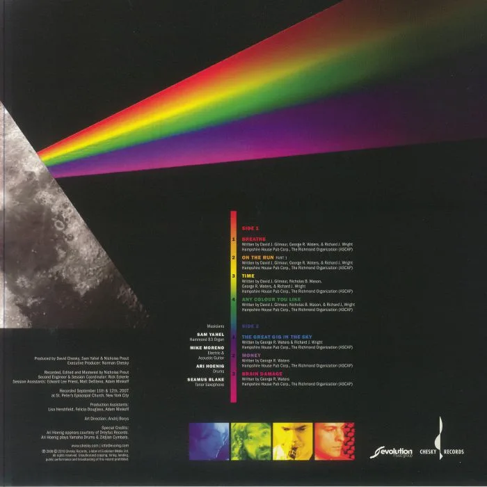Back cover — Sam YAHEL / ARI HOENIG / MIKE MORENO / SEAMUS BLAKE — Jazz Side Of The Moon (reissue)