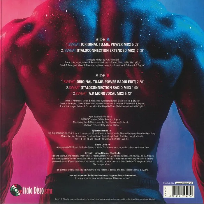 Back cover — MUZIC FAMILY vs STYLOO — Sweat
