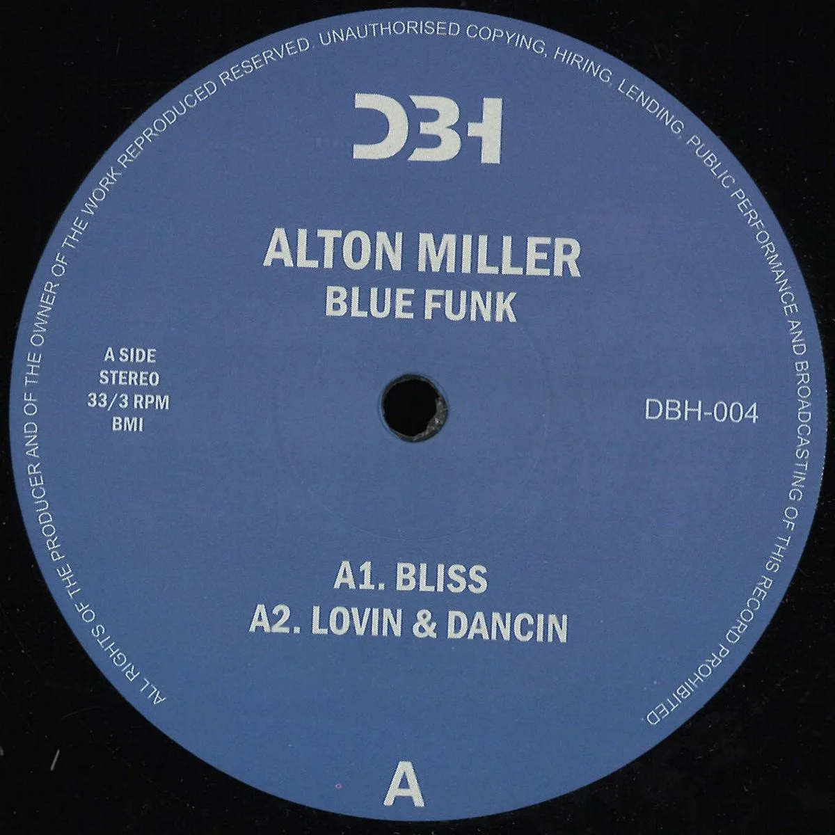 Front cover — Alton Miller — Blu Funk