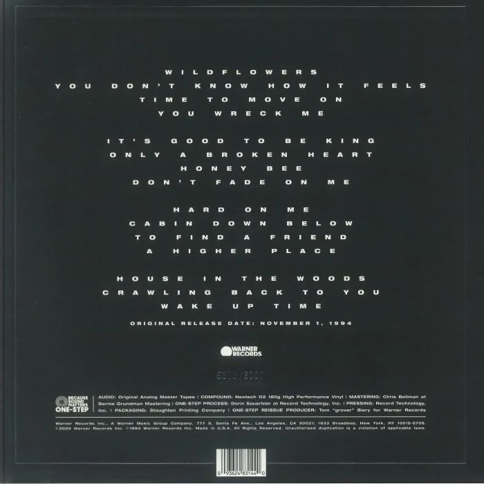 Back cover — Tom PETTY — Wildflowers (reissue)