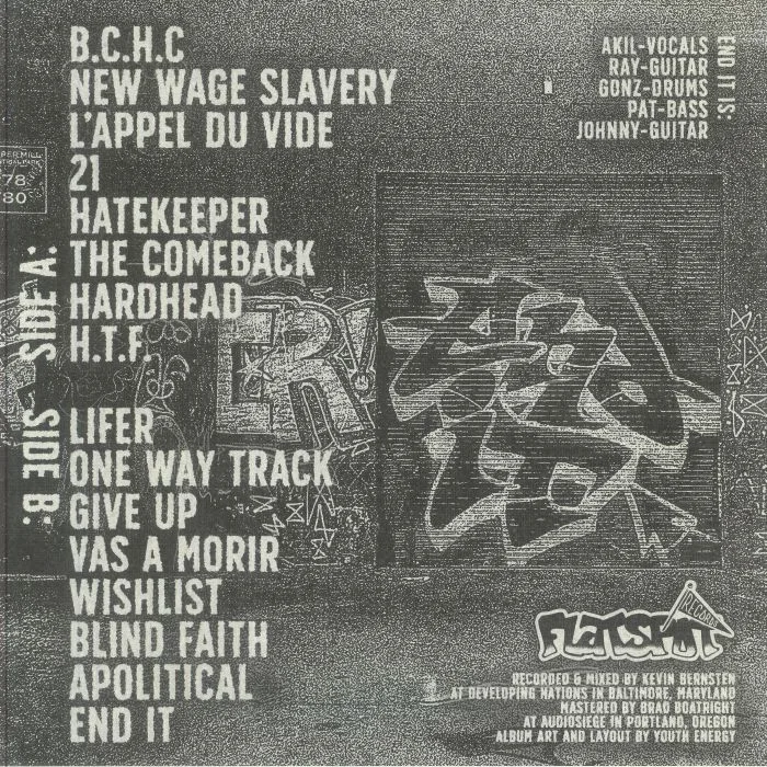 Back cover — END IT — Unpleasant Living (reissue)