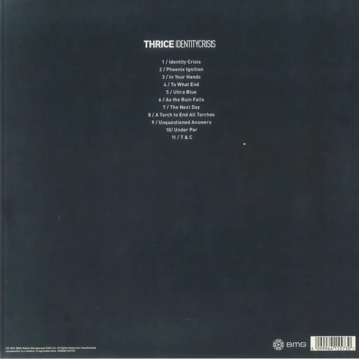 Обратная сторона обложки — THRICE — Identity Crisis (25th Anniversary Vinyl Voices Edition)