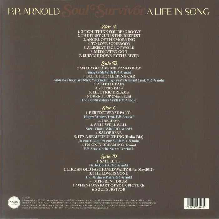 Back cover — PP ARNOLD — Soul Survivor: A Life In Song