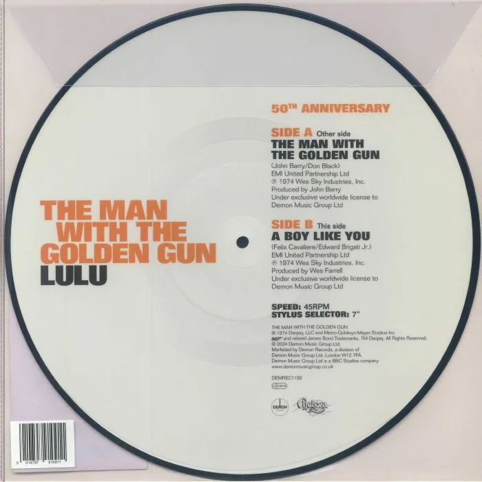Обратная сторона обложки — LULU — James Bond: The Man With The Golden Gun (Record Store Day RSD 2024)