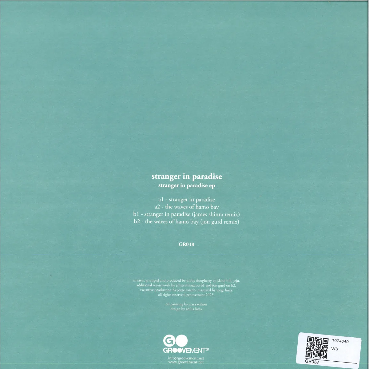Back cover — Stranger In Paradise — Stranger In Paradise