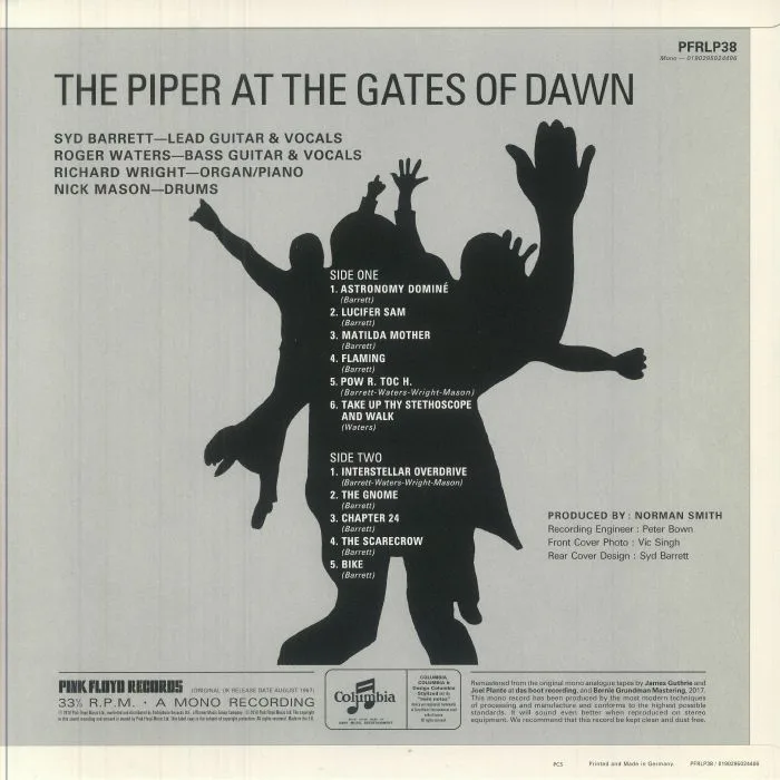 Обратная сторона обложки — PINK FLOYD — The Piper At The Gates Of Dawn (mono)