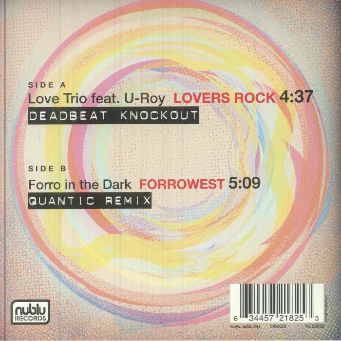 Back cover — LOVE TRIO / U ROY / DEADBEAT / FORRO IN THE DARK / QUANTIC — Nublu Dance Two