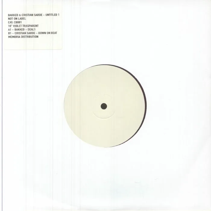 Front cover — Cristian SARDE / BAKKED — CB 001