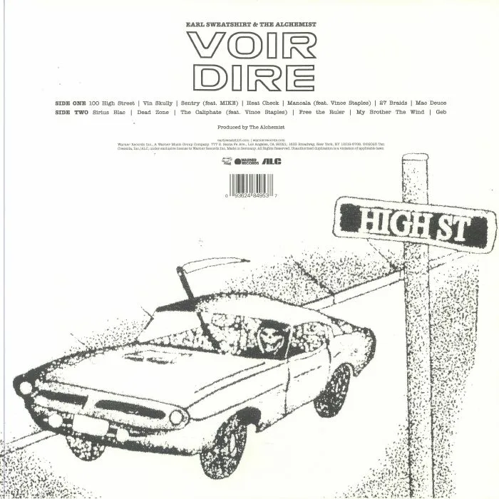 Обратная сторона обложки — EARL SWEATSHIRT / THE ALCHEMIST — Voir Dire