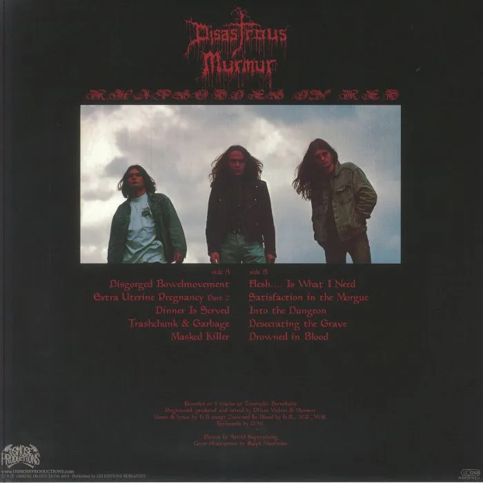 Обратная сторона обложки — DISASTROUS MURMUR — Rhapsodies In Red (reissue)