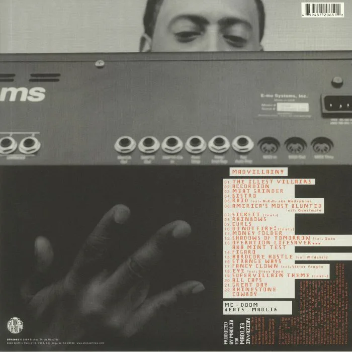 Обратная сторона обложки — MADVILLAIN aka DOOM & MADLIB — Madvillainy