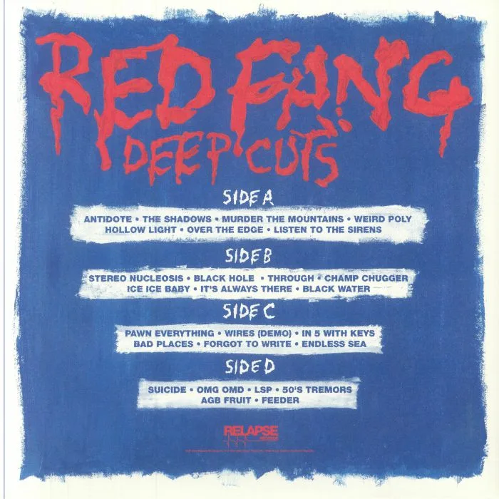 Обратная сторона обложки — RED FANG — Deep Cuts