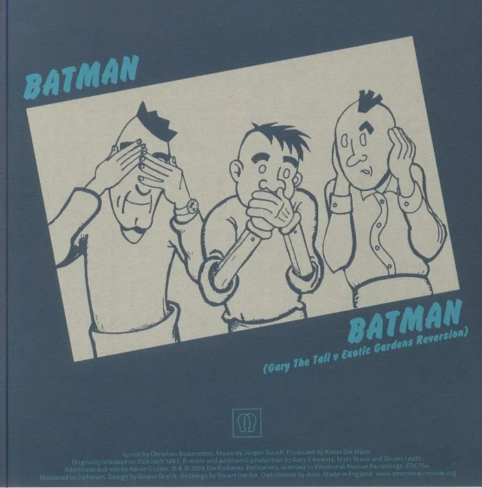 Обратная сторона обложки — DIE RADIERER — Batman (feat Gary The Tall & Exotic Gardens Reversion)