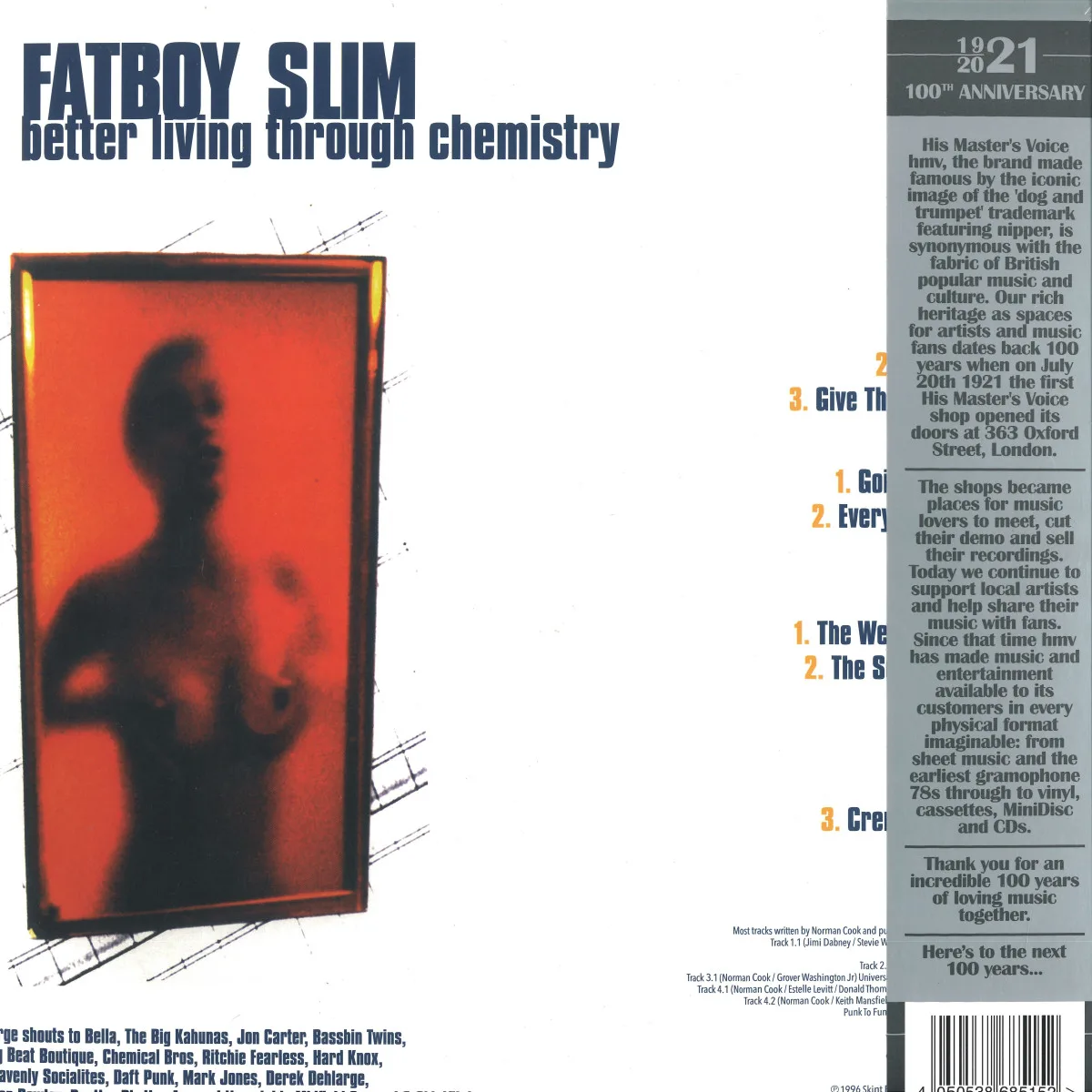 Обратная сторона обложки — Fatboy Slim — Better Living Through Chemistry LP 2x12"