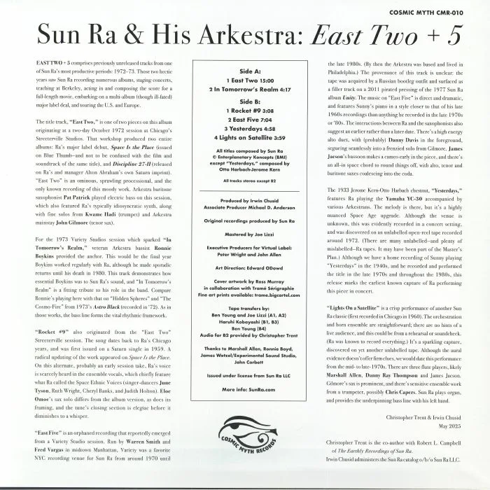 Обратная сторона обложки — SUN RA & HIS ARKESTRA — East Two Plus 5