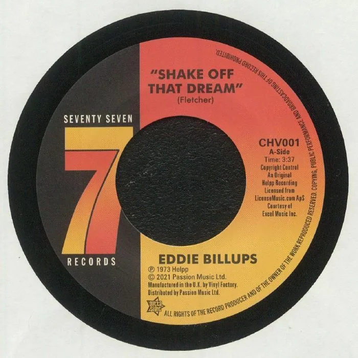 Front cover — Eddie BILLUPS — Shake Off That Dream (reissue)