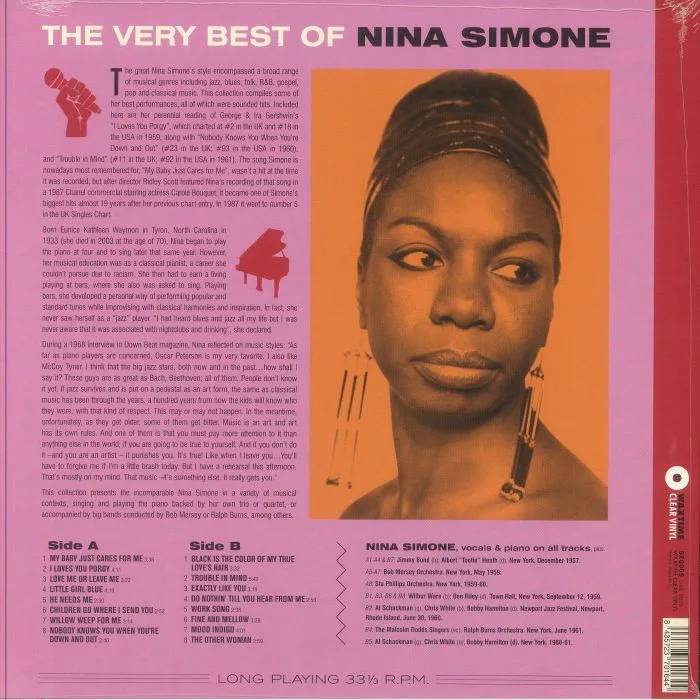 Обратная сторона обложки — Nina SIMONE — The Very Best Of Nina Simone