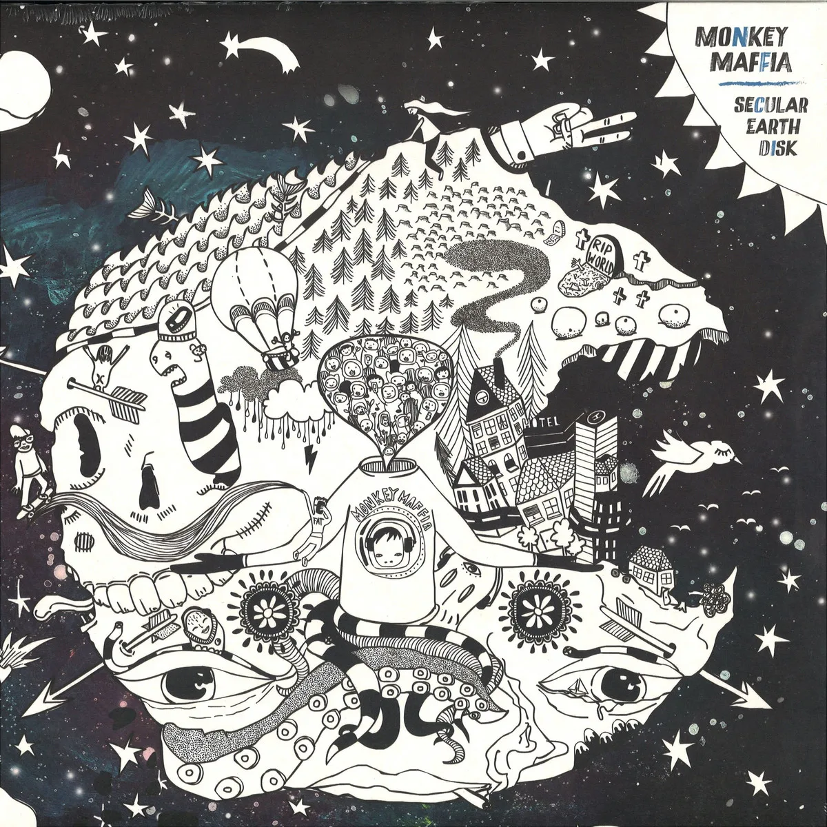 Front cover — Monkey Maffia — Secular Earth Disk