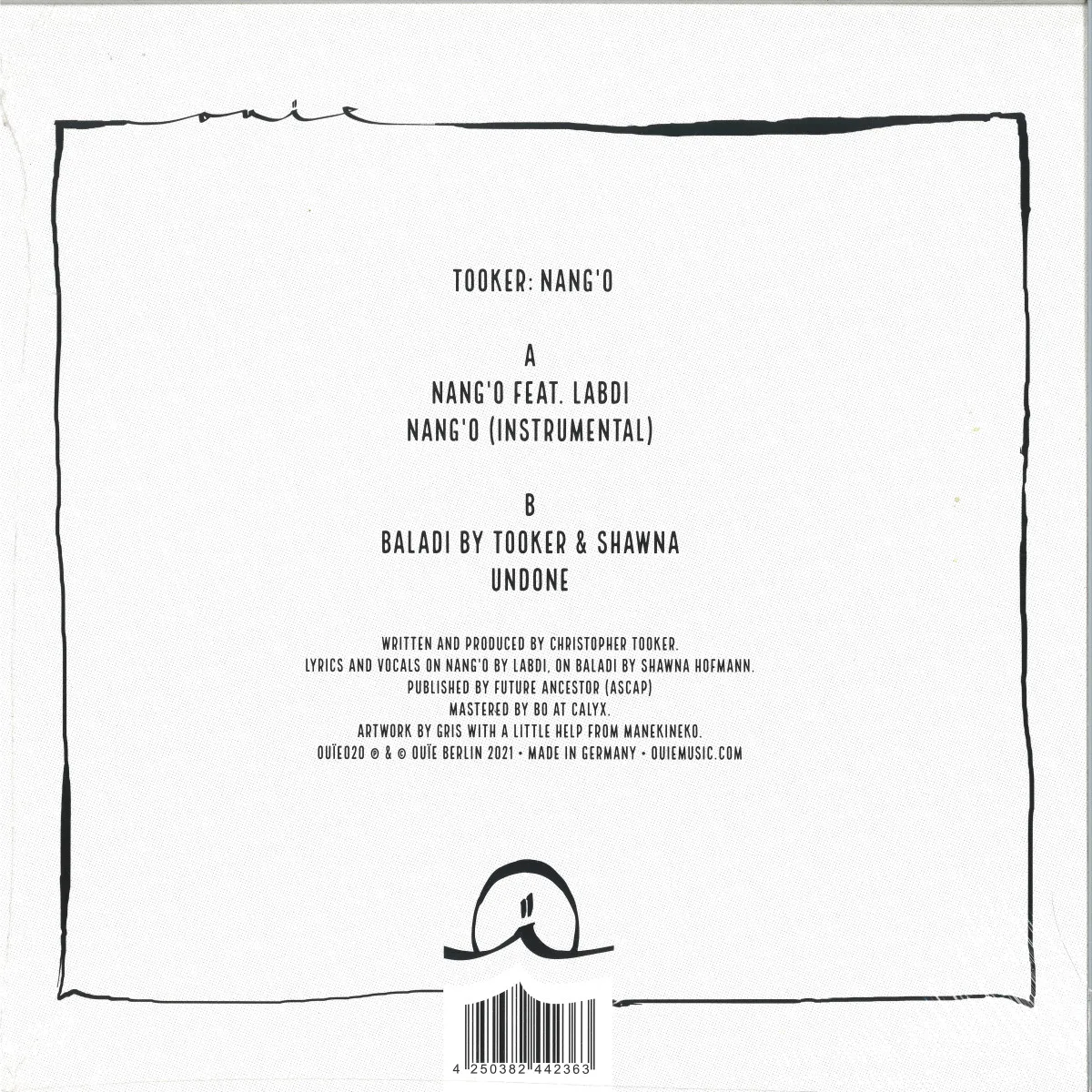 Back cover — Tooker — Nang‘o