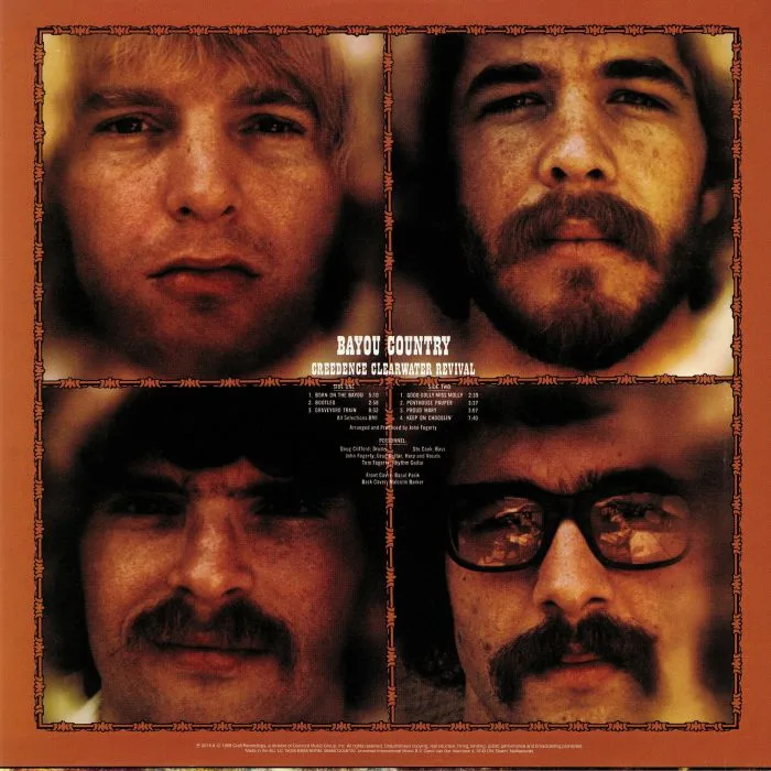 Back cover — CREEDENCE CLEARWATER REVIVAL — Bayou Country (half speed remastered)