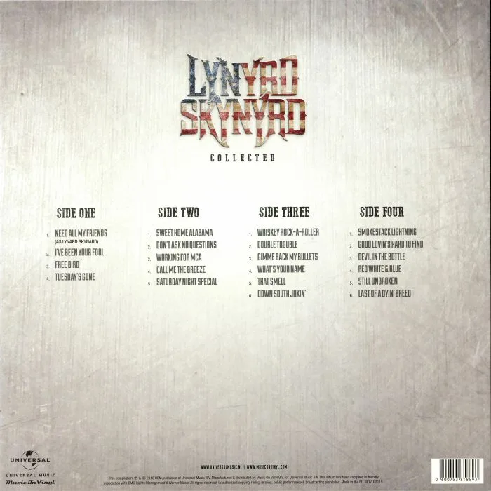 Back cover — LYNYRD SKYNYRD — Collected