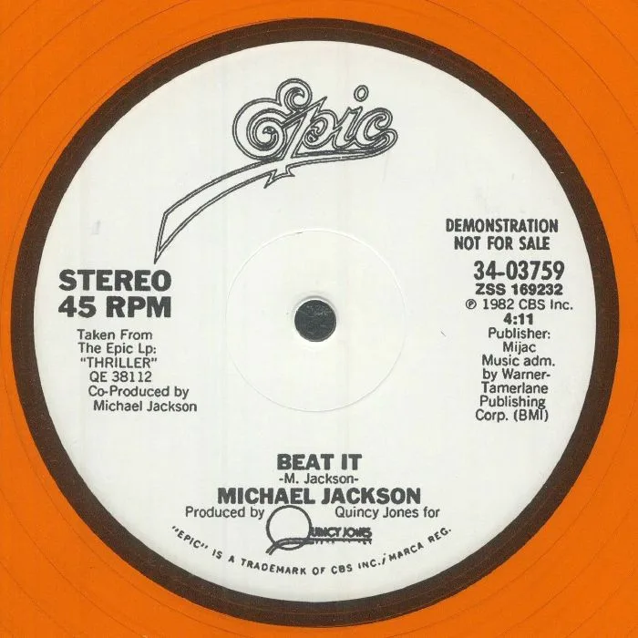 Back cover — Michael JACKSON — Beat It (reissue)