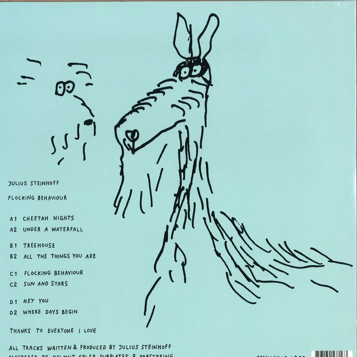 Обратная сторона обложки — Julius Steinhoff — Flocking Behaviou LP 2x12"