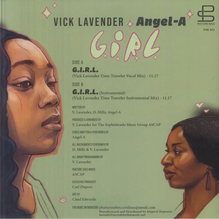 Back cover — Vick LAVENDER / ANGEL A — GIRL