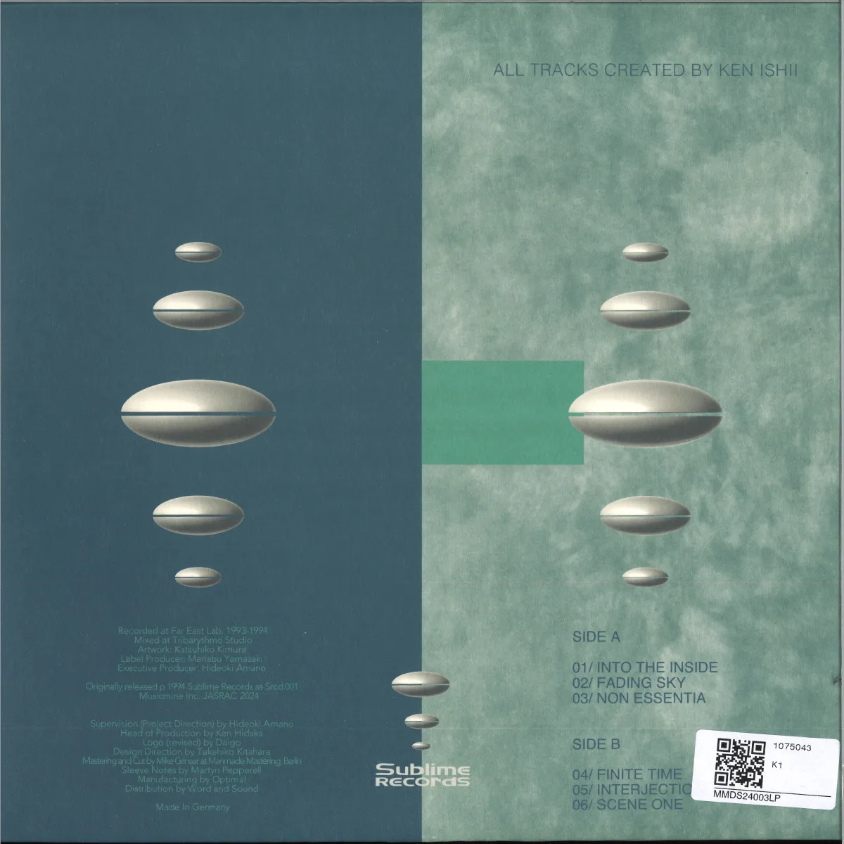 Back cover — Ken Ishii — Reference To Difference LP (Remastered 30th Anniversary Edition)