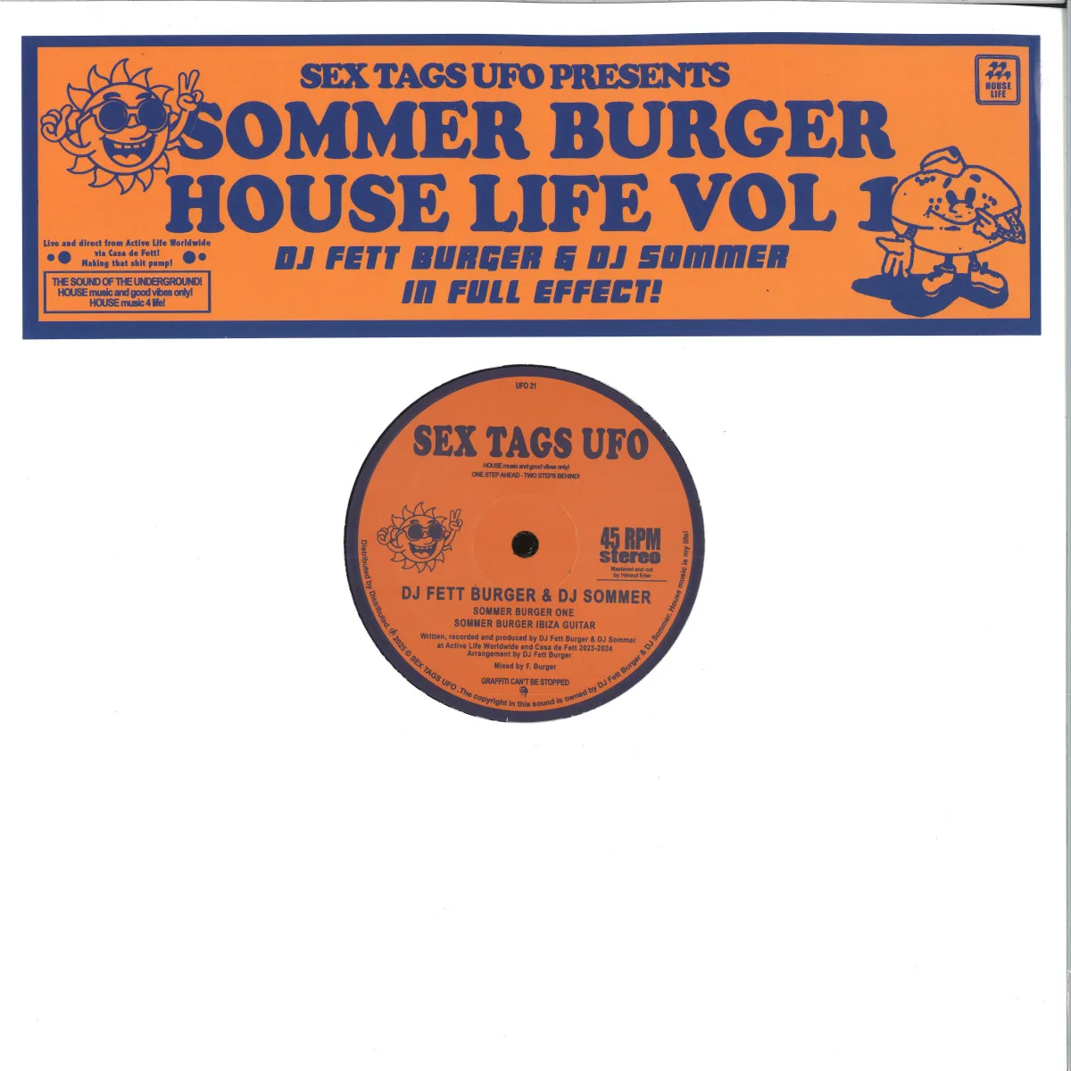 Лицевая сторона обложки — Dj Fett Burger&Dj Sommer — Sommer Burger House Life Vol 1