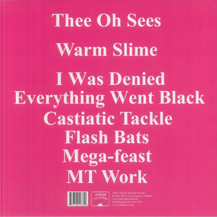 Back cover — THEE OH SEES — Warm Slime
