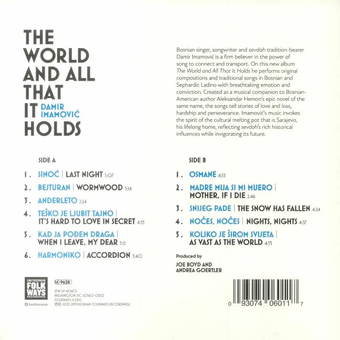 Обратная сторона обложки — Damir IMAMOVIC — The World & All That It Holds