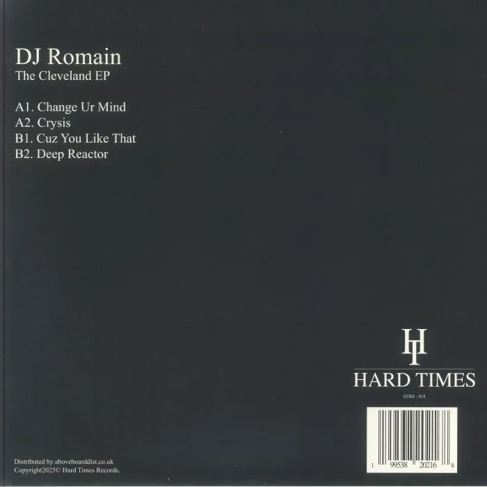 Обратная сторона обложки — DJ ROMAIN — The Cleveland EP