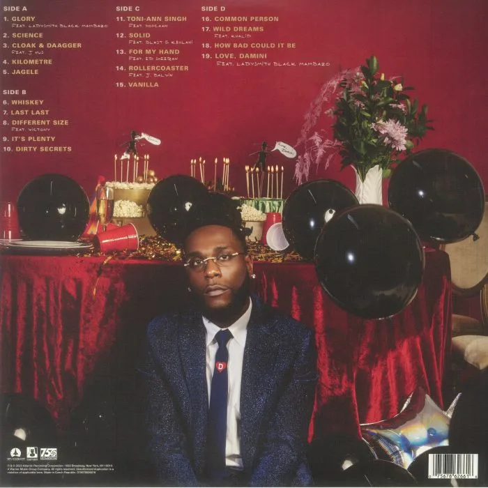 Back cover — BURNA BOY — Love Damini (Special Edition)