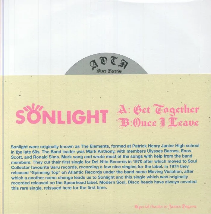 Back cover — SONLIGHT — Get Together (reissue)