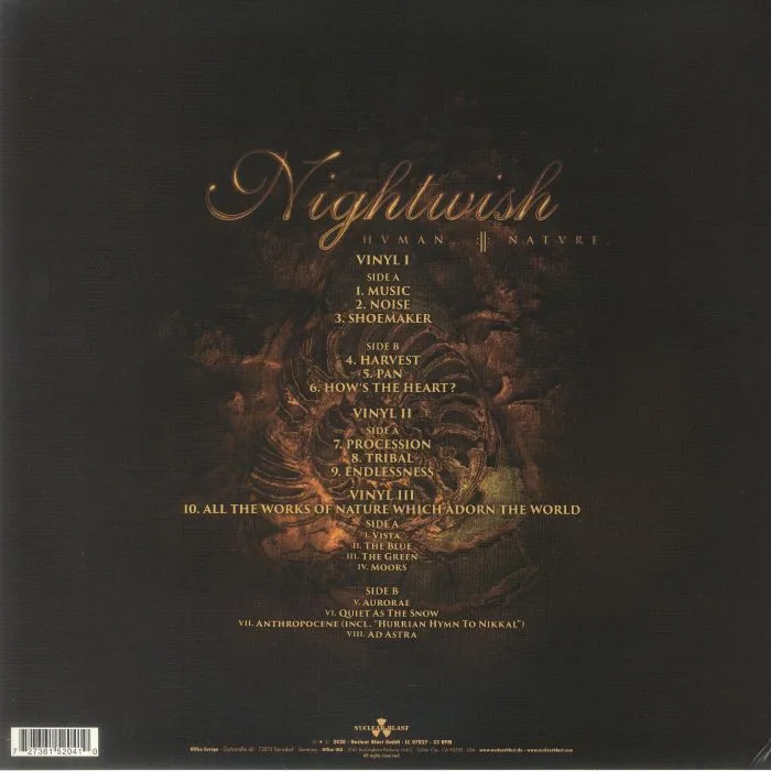Обратная сторона обложки — NIGHTWISH — Human :II: Nature