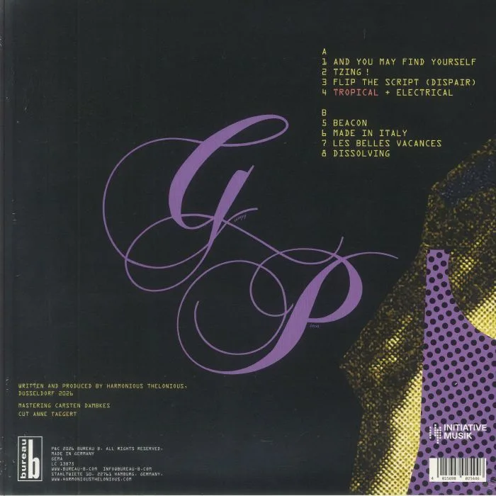Back cover — HARMONIOUS THELONIOUS — Grumpy Pieces