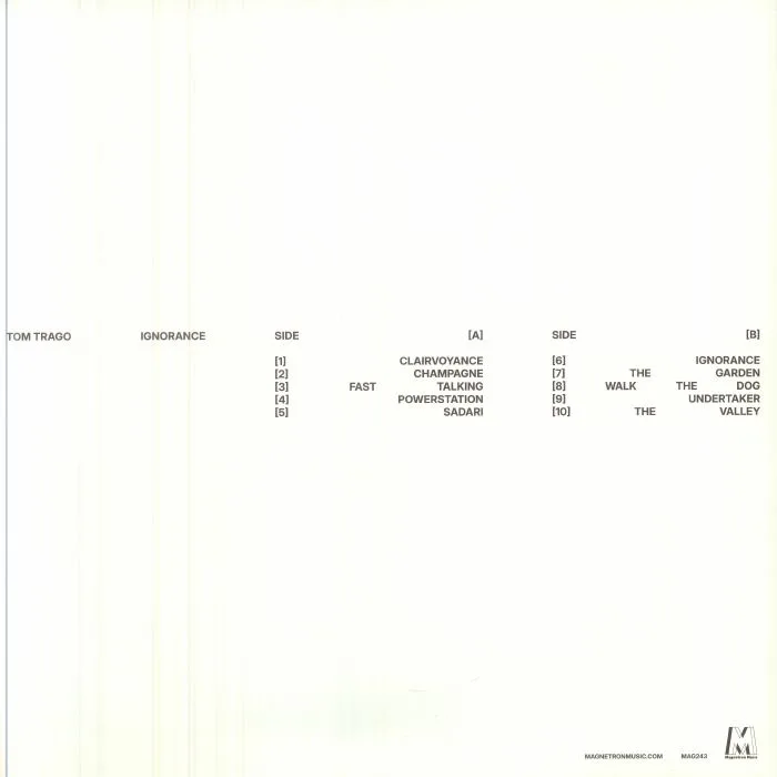 Back cover — Tom TRAGO — Ignorance