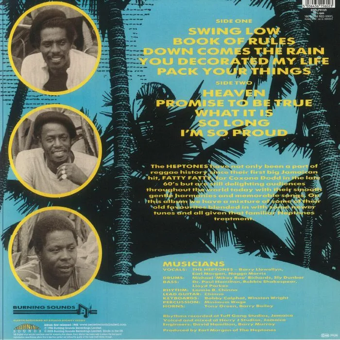 Back cover — The HEPTONES — Swing Low (reissue)