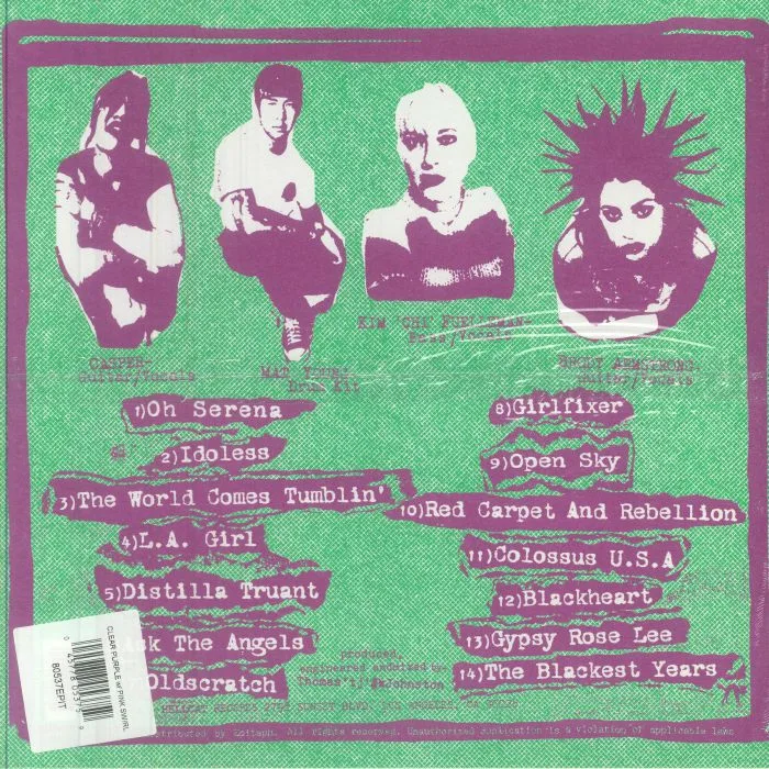 Обратная сторона обложки — The DISTILLERS — The Distillers (20th Anniversary Edition)
