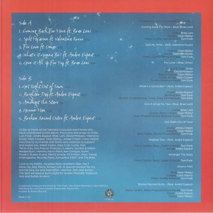 Back cover — Tom FUNK — What's It Gonna Be?