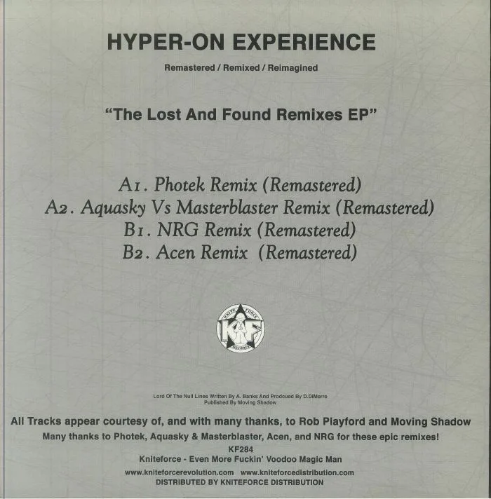 Back cover — HYPER ON EXPERIENCE — Lords Of The Null Lines: The Lost & Found Remixes