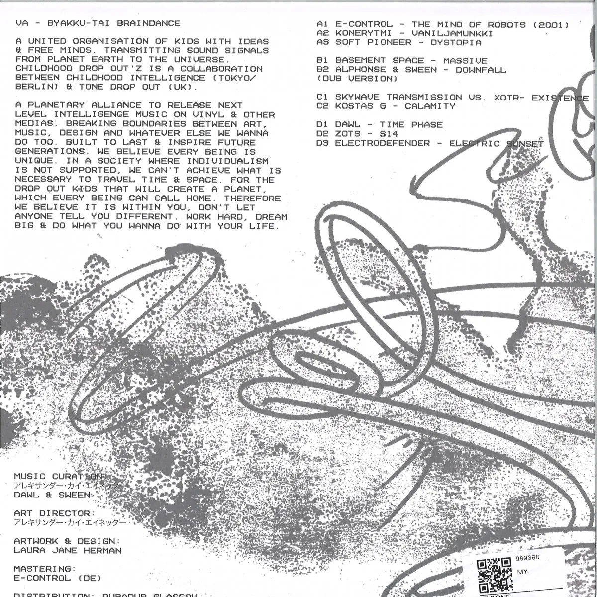 Обратная сторона обложки — Various — Byakku-Tai Braindance (2x12")